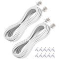 15FT Telephone Extension Cord Cable, Landline Phone Line Wire by YIENFBEV