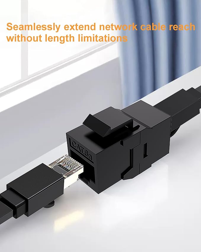 20 Pack CAT6A RJ45 Keystone Couplers, Ethernet Keystone Jack Female to Female - Image 7