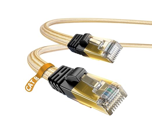 DanYee Nylon CAT8 High Speed Professional Gold Plated Plug STP Wires Ethernet by DanYee