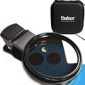 52mm Polarizing Phone Filter for iPhone, Clip-on CPL Lens Eliminates Glare & by Yadsux