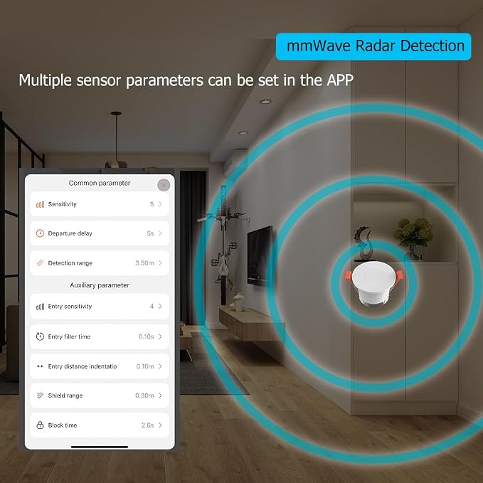 Presence Sensor, WenzhiIoT Smart Motion Sensor WiFi 24 GHz Radar MmWave - Image 4