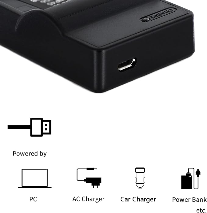 Norifon EN-EL19 USB Charger for Nikon Coolpix S33, S6500 Camera and More - Image 2