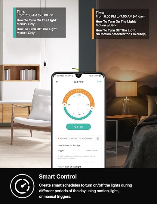 Kasa Smart Motion Sensor Switch, Single Pole, Needs Neutral Wire, 2.4GHz Wi-Fi - Image 5