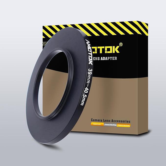 39mm Lens to 40.5mm Camera Lens Adapter, 39mm to 40.5mm Filter Step up Ring by AMOTOK