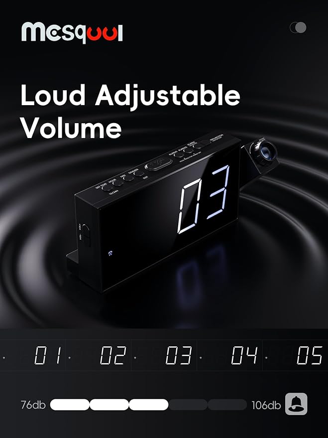 Mesqool Digital Projector Alarm Clocks - Image 6