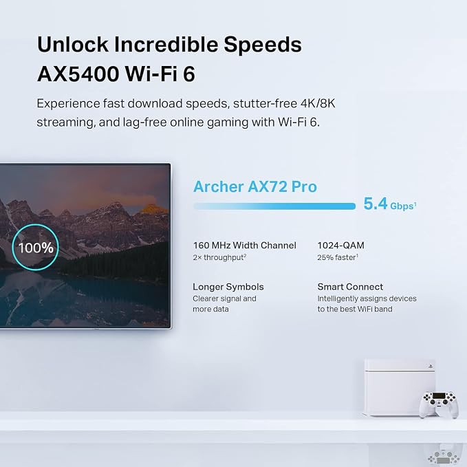 TP-Link AX5400 WiFi 6 Router Multi Gigabit Wireless Internet Router, 1 x 2.5 - Image 4