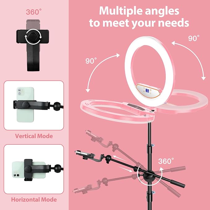 Ring Light with Stand 22inch Kit: Professional Ring Light Overhead Tripod - Image 5