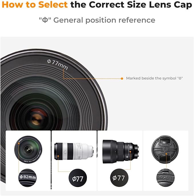 K&F Concept 49mm 9-in-1 Center Pinch Lens Cap + Anti-Loss Keeper Leash + - Image 2