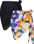 CHICGAL 2 Pieces Women Beach Sarong Bathing Suit Wrap Skirt Sheer Bikini by CHICGAL