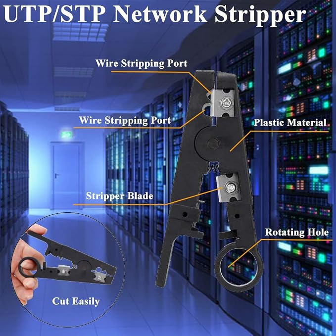 LEATBUY Crimper RJ45 Crimp Tool Set CAT5/CAT6 Crimping Tool - Image 6