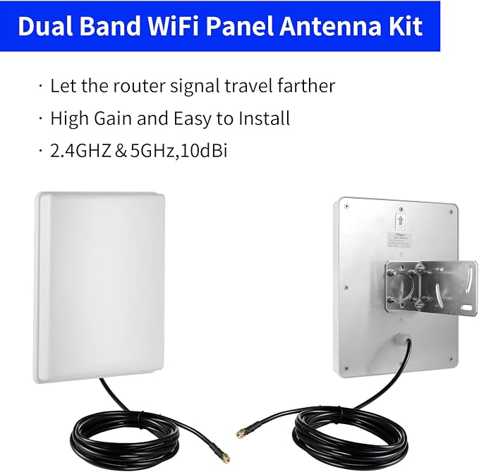 Outdoor 15dBi Dual Band WiFi 2.4GHz 5GHz 5.8GHz Long-Range Directional Panel - Image 3