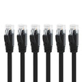 Yauhody CAT 6 Ethernet Cable 15ft 6-Pack Black, High Speed Solid Flat CAT6 by Yauhody