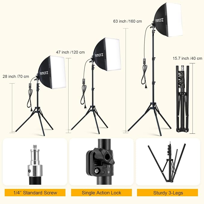 2Pack Professional Softbox Lighting Kit, Continuous Lighting - Image 4