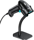 Barcode Scanner with Stand, USB Wired Inventory 2D 1D QR Code Scanner, by Anyeast