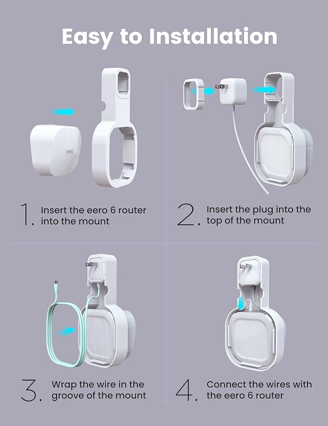 DG-Direct Wall Mount Holder for eero 6 and eero 6+ Router Mesh Wi-Fi System - Image 6