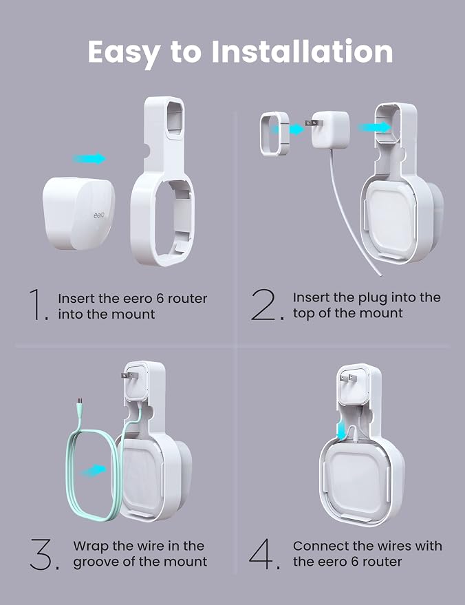 DG-Direct Wall Mount Holder for eero 6 and eero 6+ Router Mesh Wi-Fi System - Image 6