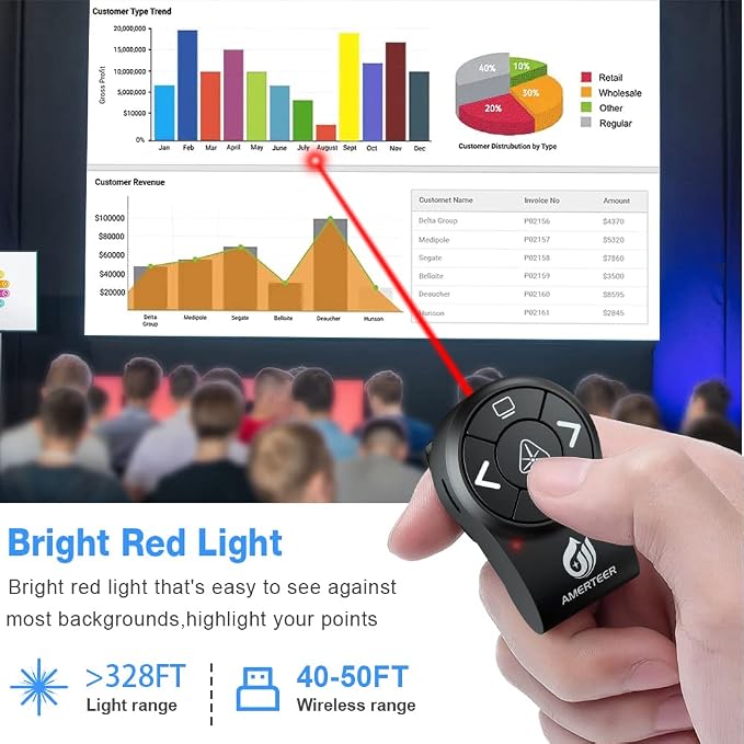 AMERTEER Wireless Presentation clicker - Image 5