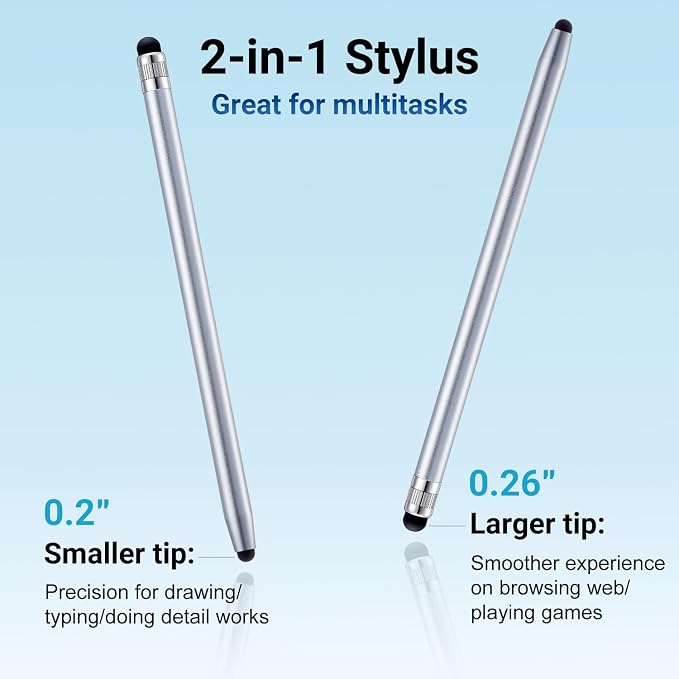 LINFANC 12Pcs Silver Stylus Pen - Image 3