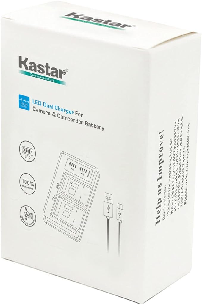 Kastar 2-Pack LB-070 Battery and LTD2 USB Charger Replacement - Image 6