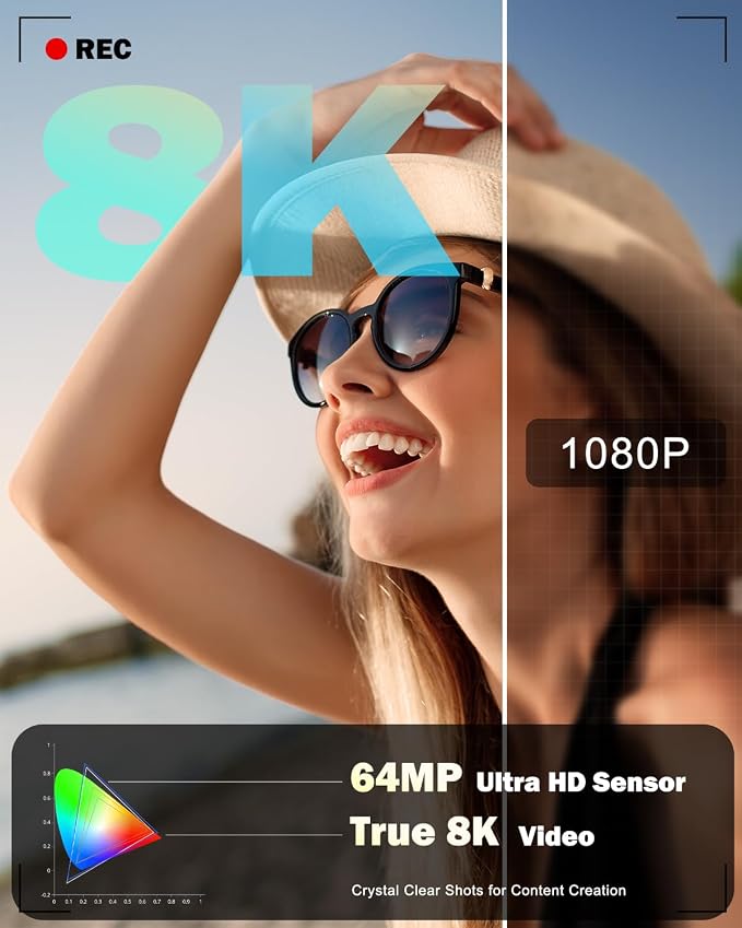 NBD 8K Digital Cameras for Photography, 64MP Camara Fotograficas, Travel - Image 2