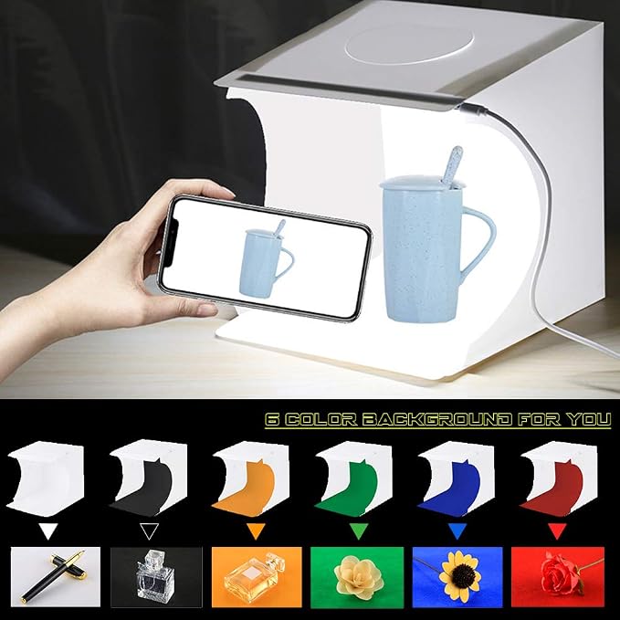 Mini Photo Studio Tent Jewelry Light Box Kit, SENLIXIN Portable Foldable Small - Image 6