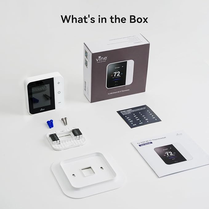 Vine Thermostat for Home with Touchscreen Color Display, WiFi Smart Thermostat - Image 7