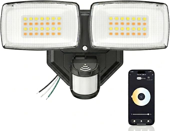 Onforu 32W 3200LM Smart Outdoor Security Light, WiFi Motion Sensor Flood Light by Onforu