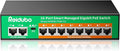 10-Port Gigabit Managed PoE Switch, 8 PoE+ Ports@120W by ReiduboSecurityPoECameraSwitch