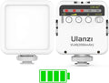 ULANZI VL49 2000mAh LED Video Light w 3 Cold Shoe, Rechargeable Soft Light Panel by ulanzi