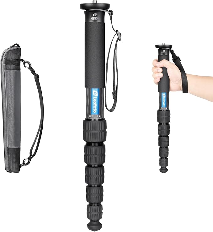 Leofoto MP-366C 6 Section CF Travel Monopod Carbon Fiber 65" Tall 17.3" Folded by TAKINGITFURTHER-LEOFOTO
