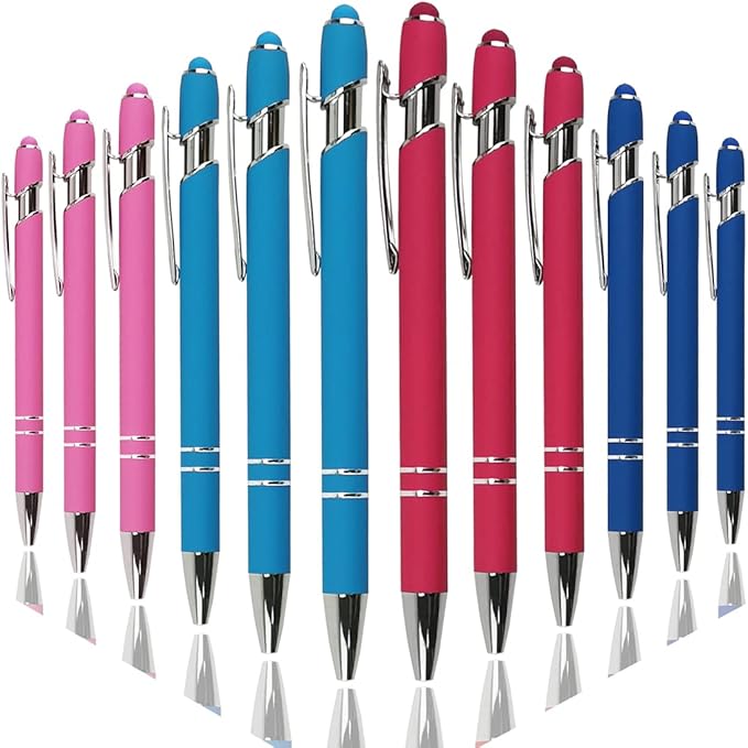Oddmoal Ballpoint Pen with Stylus Tip, Soft Touch Click Metal Pen, 1.0mm Medium by Oddmoal