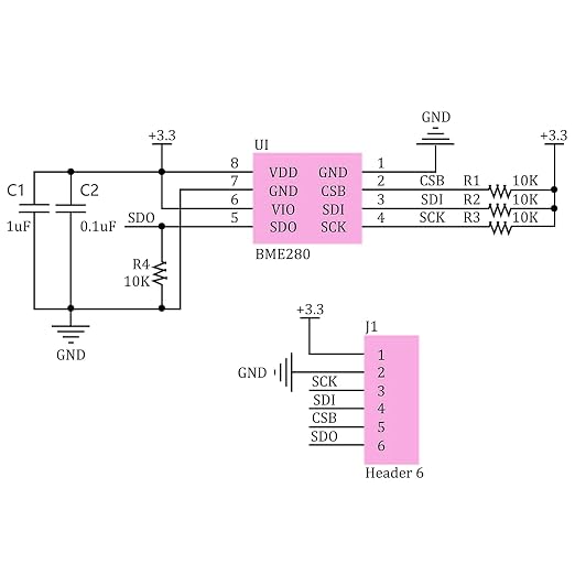 2PCS BME280 3.3V Sensor Module Atmospheric Pressure Temperature Humidity Sensor - Image 5