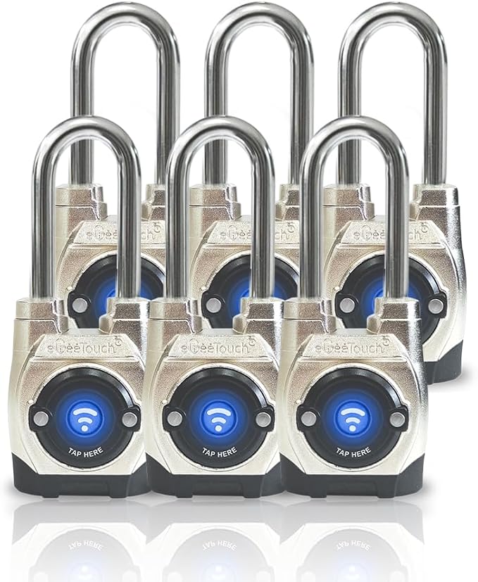 5th GEN Outdoor Smart Padlock – Keyless Bluetooth & NFC Lock, Weatherproof by eGeeTouch