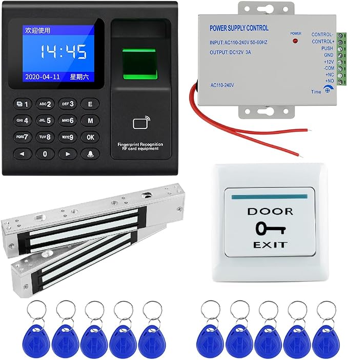 RFID Access Control System Kit: Fingerprint Time & Attendance Terminal by FSTWBrandFlagship