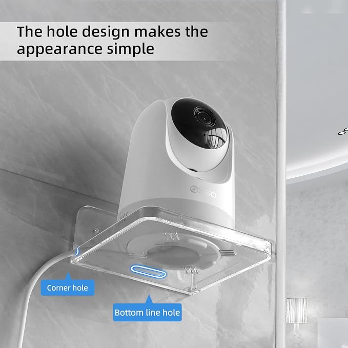 Wall Mount Floating Shelves for 2 Pcs Camera Mini Speaker Shelf Baby Monitor - Image 5