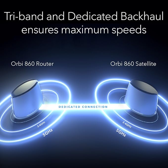 NETGEAR Orbi Tri-Band WiFi 6 Mesh System – Router + 2 Satellite Extenders - Image 5