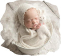 Newborn Photography Props Wraps & Ruffle Edge Bonnet by CHICODISE