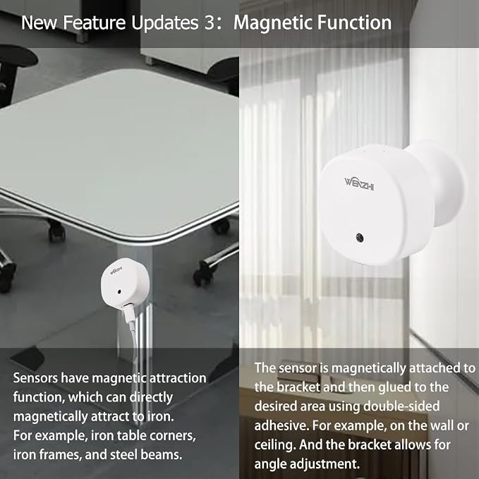 Presence Sensor, WenzhiIoT Smart Motion Sensor Zigbee 5.8 GHz Radar MmWave - Image 6