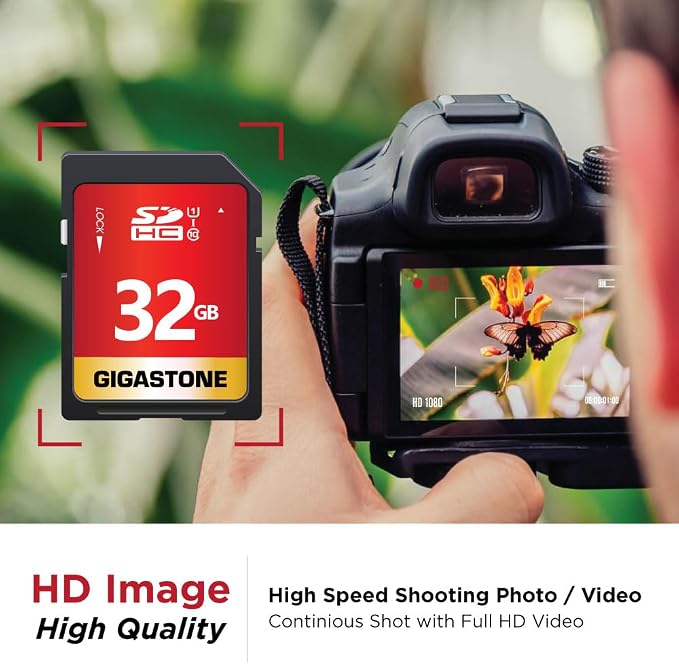 GIGASTONE 32GB SD Card 2-Pack UHS-I U1 Class 10 SDHC Memory Card High-Speed - Image 3