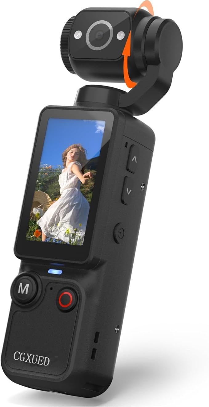 Vlogging Camera with 180° Rotating Lens, Pocket Body Camera with Audio & Video by Unknown