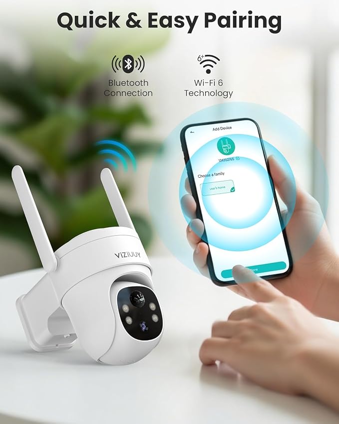 VIZIUUY Solar Security Cameras Wireless Outdoor, 3MP Pan/Tilt 360°View - Image 3