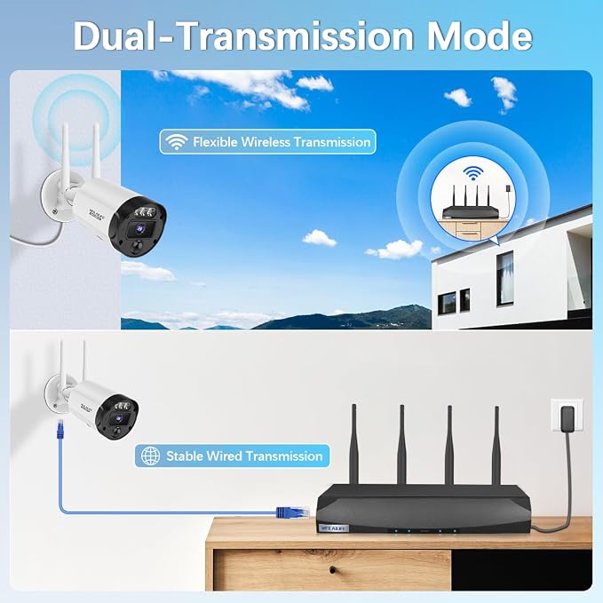 【90ft Super Night Vision】 5MP Outdoor Wireless Security Camera System, Wireless - Image 5