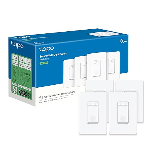 TP-Link Tapo Smart Dimmer Switch, Single Pole, Neutral Wire Required, 2.4GHz by Tapo