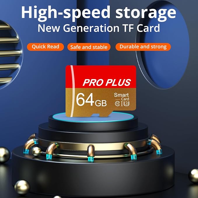 2 Pack Memory Card 64GB with Adapter, High Speed TF Card, UHS-I C10 A1 Memory - Image 4