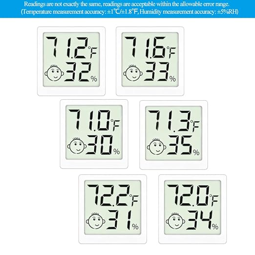 Mini Humidity Meter Hygrometer 6 Pack Room Thermometer Indoor Digital - Image 4