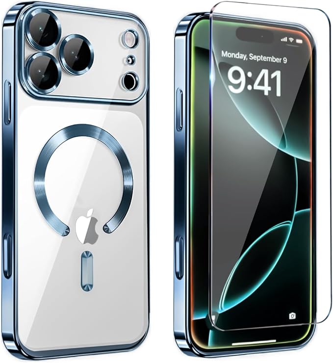 Magnetic Glossy Case for iPhone 17 Pro, iPhone 17Pro Phone Case Slim Clear by Unknown