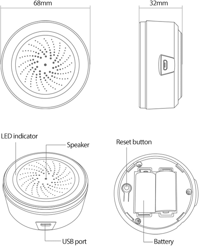 Zigbee Smart Siren Alarm: Wireless Home Security Alarm, Burglar Alarm Sound - Image 6