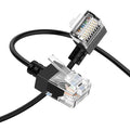 Cat6A Ethernet Cable 90 Degree Right Angled 15FT, Flexible Slim & Ultra Thin by Thzzhnno