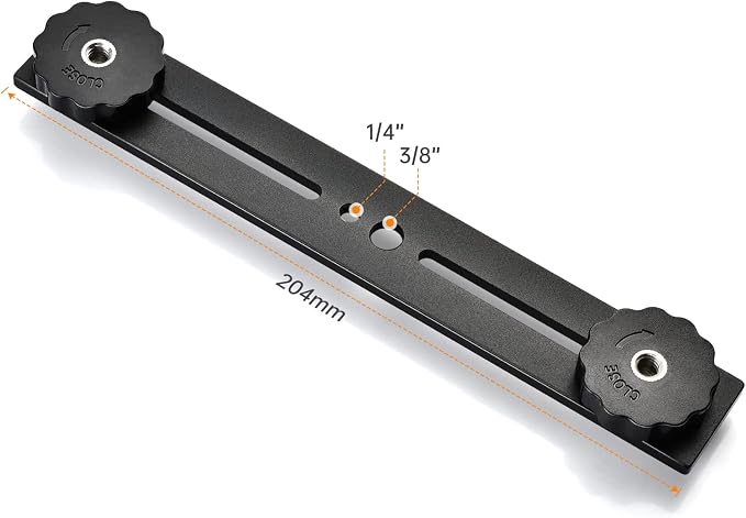 UTEBIT 8 inch Flash Bracket, Dual Camera Mount Flash Bracket Extension Bar - Image 3
