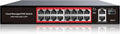 PoE Switch, 16 Port Managed POE+ Ethernet Switch, 240W Built-in Power, Support by STEAMEMO